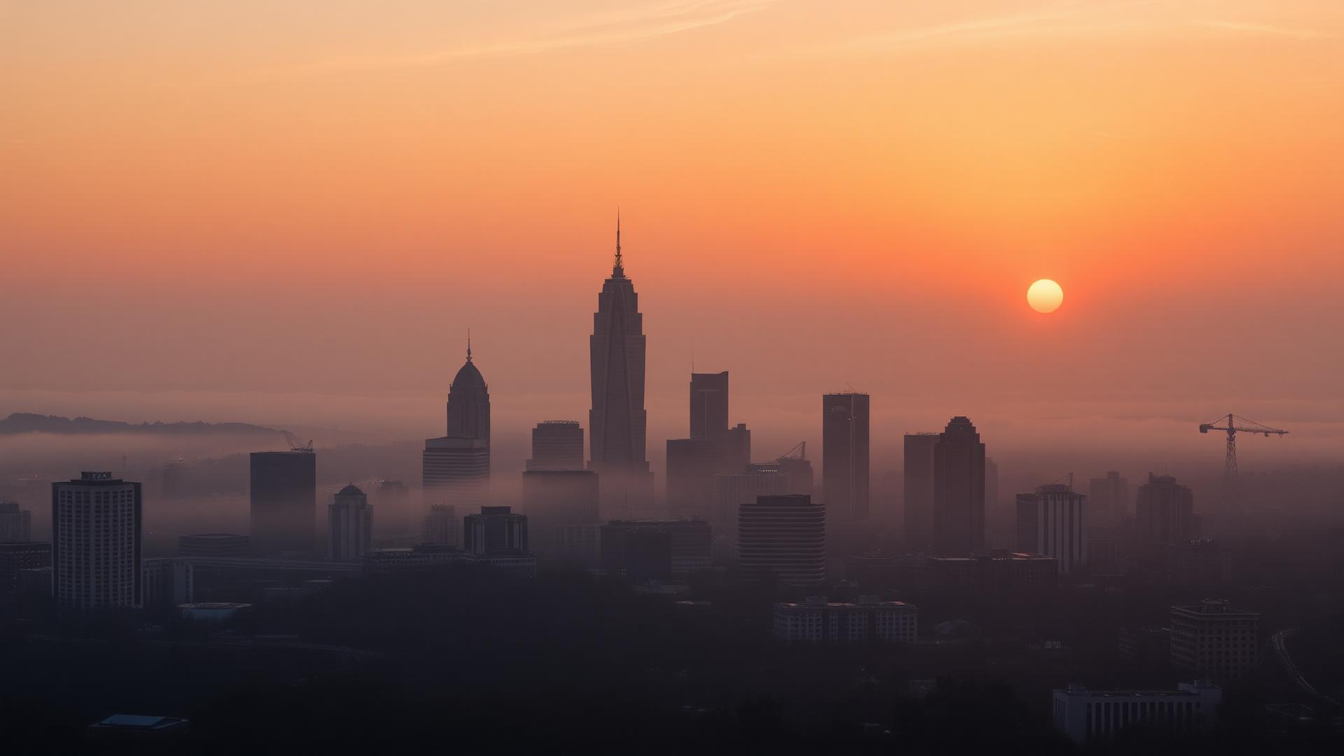Atlanta skyline at dawn